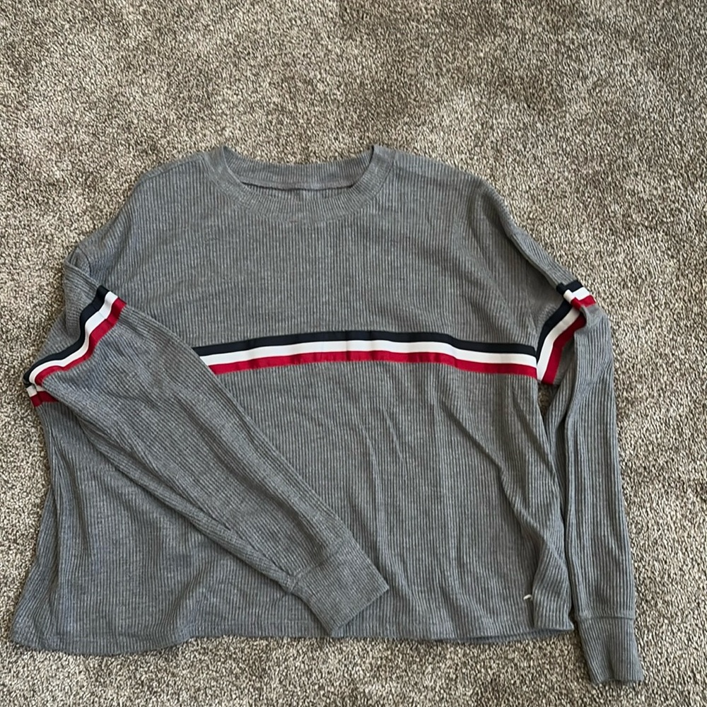 Hollister long sleeve waffle knit top